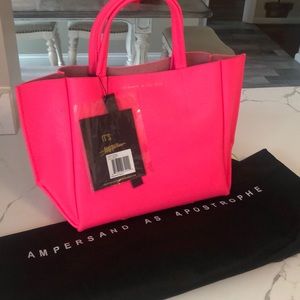 NWT ampersand as apostrophe hot pink tote